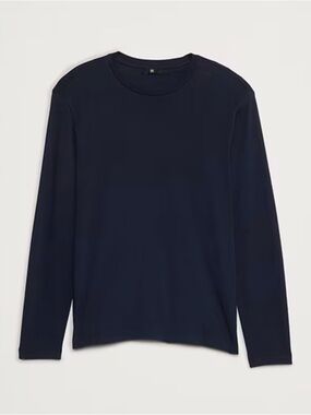 Banana Republic Men's Long-Sleeve Crewneck Shirt - Dark Navy